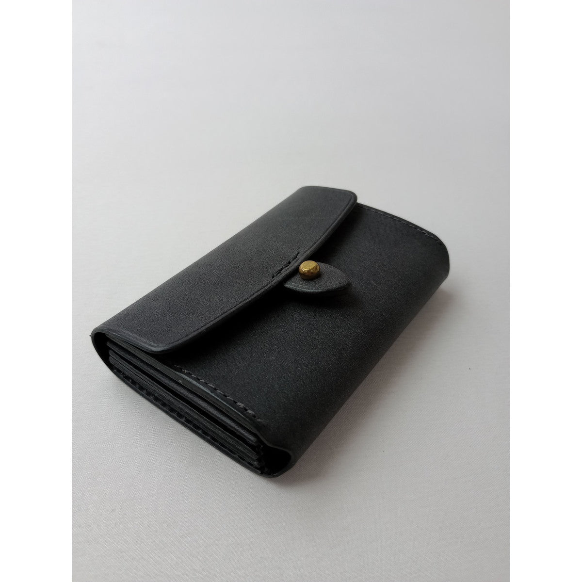 safuji サフジ こさいふ  mini wallet レザー ミニ ウォレット グレー 【中古】