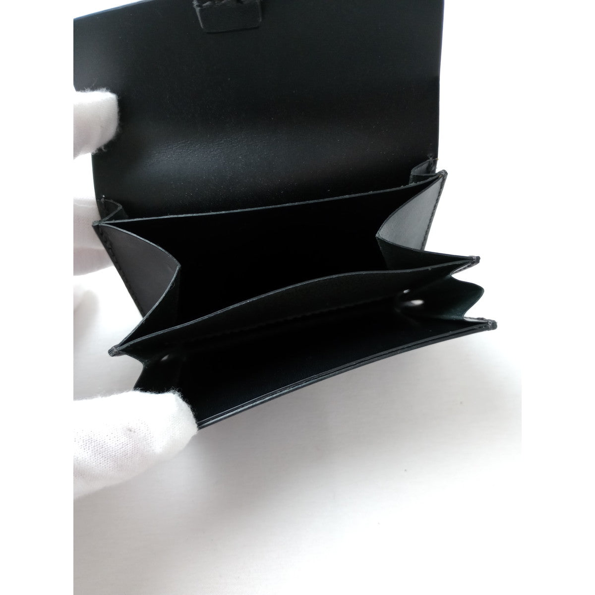 safuji サフジ こさいふ  mini wallet レザー ミニ ウォレット グレー 【中古】