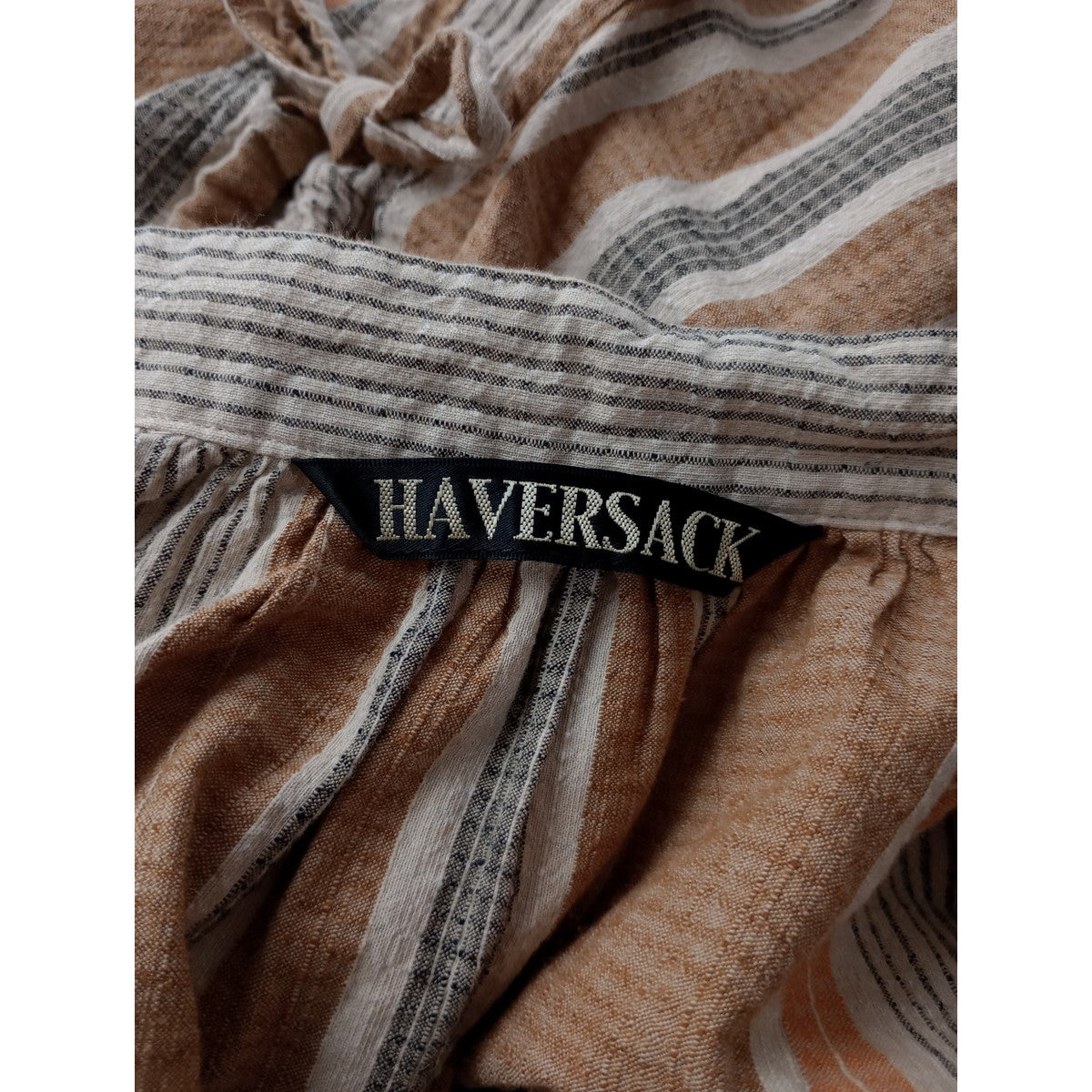 HAVERSACK ハバーサック コットン 綿 100％ ブッチャーズチェックワンピース オレンジ  0【中古】