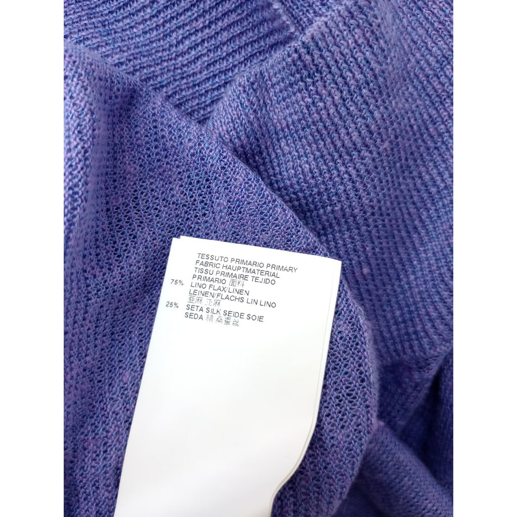 MM6 Maison Margiela マルタンマルジェラ アシンメトリー  リネン シルク ニット トップス パープル S 【中古】