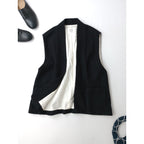 atelier naruse アトリエナルセ pure wool boucle vest ウール 毛 100％ ベスト 黒 ブラック【中古】