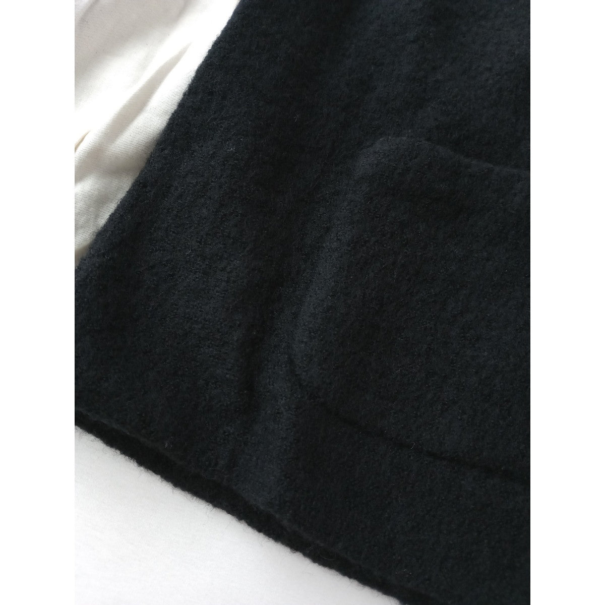 atelier naruse アトリエナルセ pure wool boucle vest ウール 毛 100％ ベスト 黒 ブラック (6M＋0856)【中古】