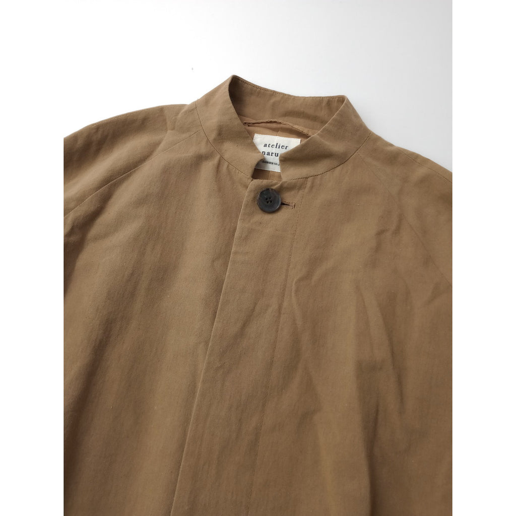atelier naruse アトリエナルセ コットンヘンプスタンドカラーコート ベージュ 【中古】
