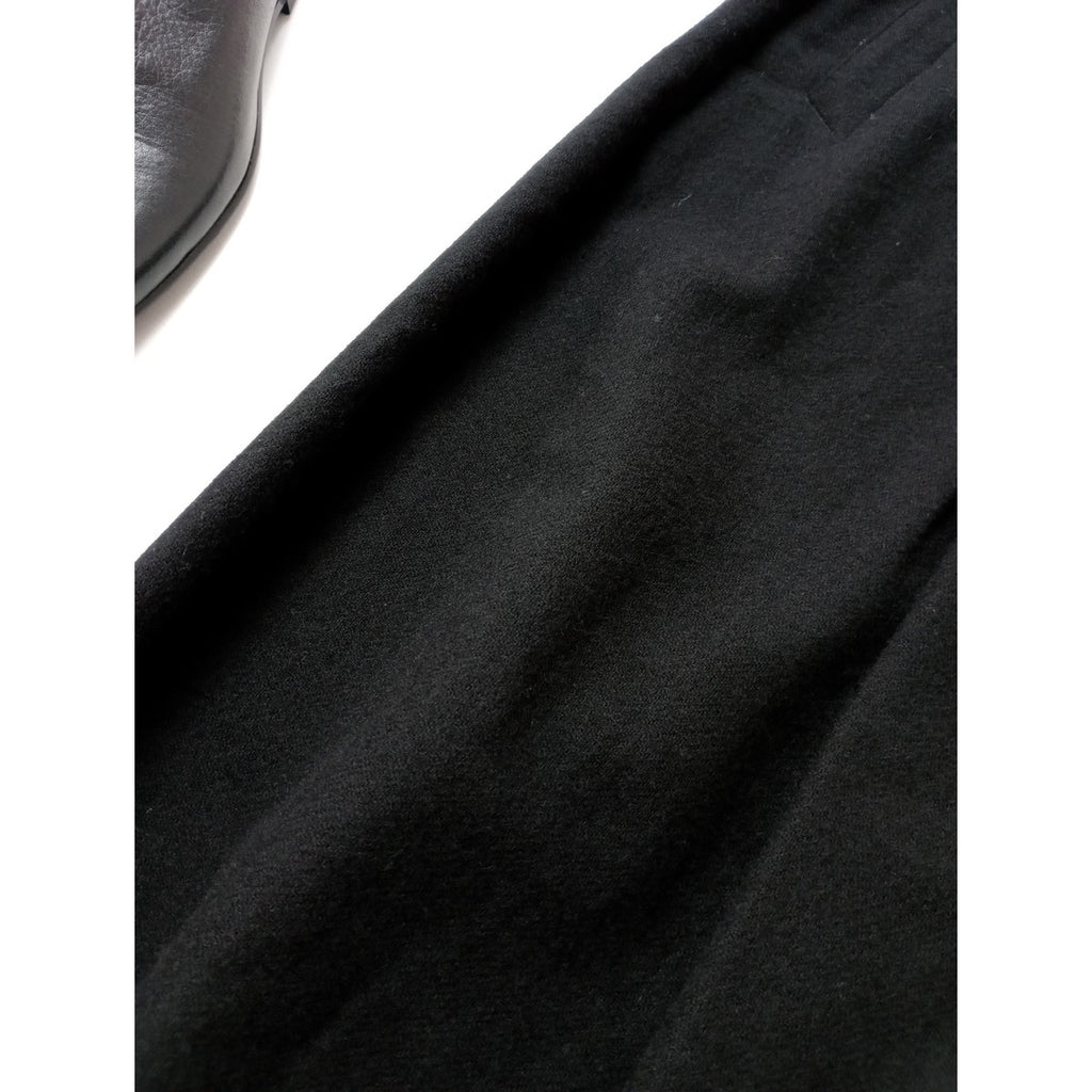 atelier naruse アトリエナルセ ウール 毛 混 ワイドパンツ  黒 ブラック (6M＋0858) 【中古】