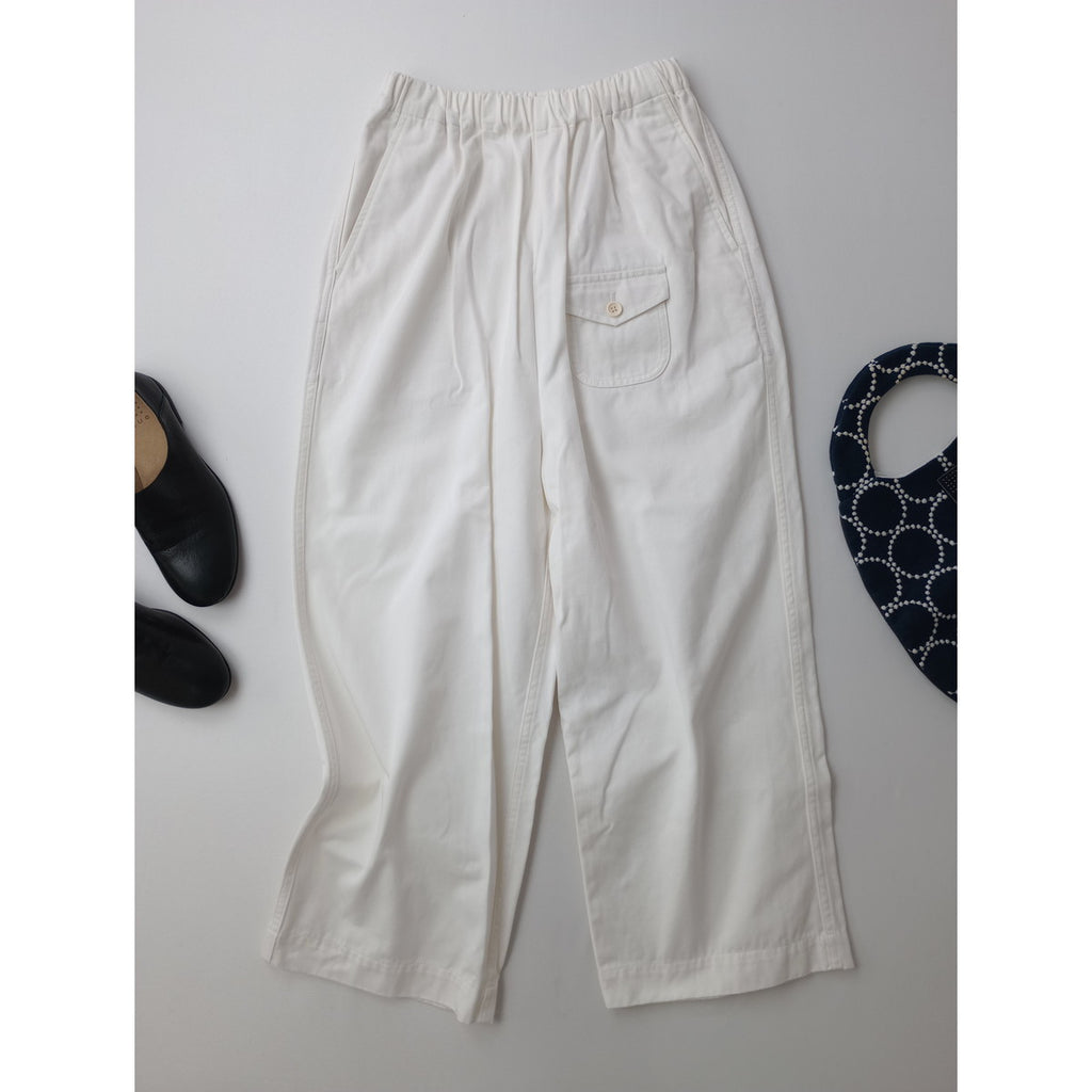 ゴーシュ カツラギ ワイドパンツ 白 【中古】