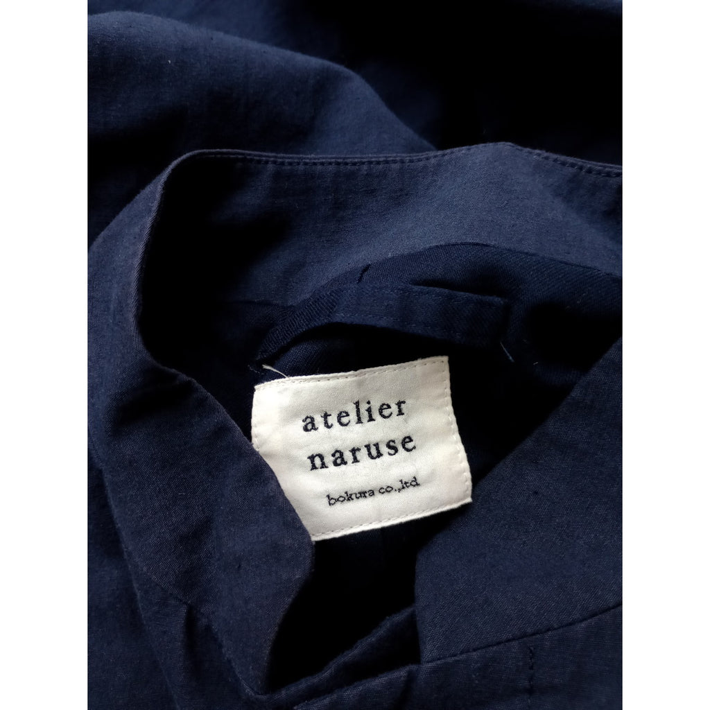 atelier naruse アトリエナルセ コットンヘンプスタンドカラーコート ダークネイビー 【中古】