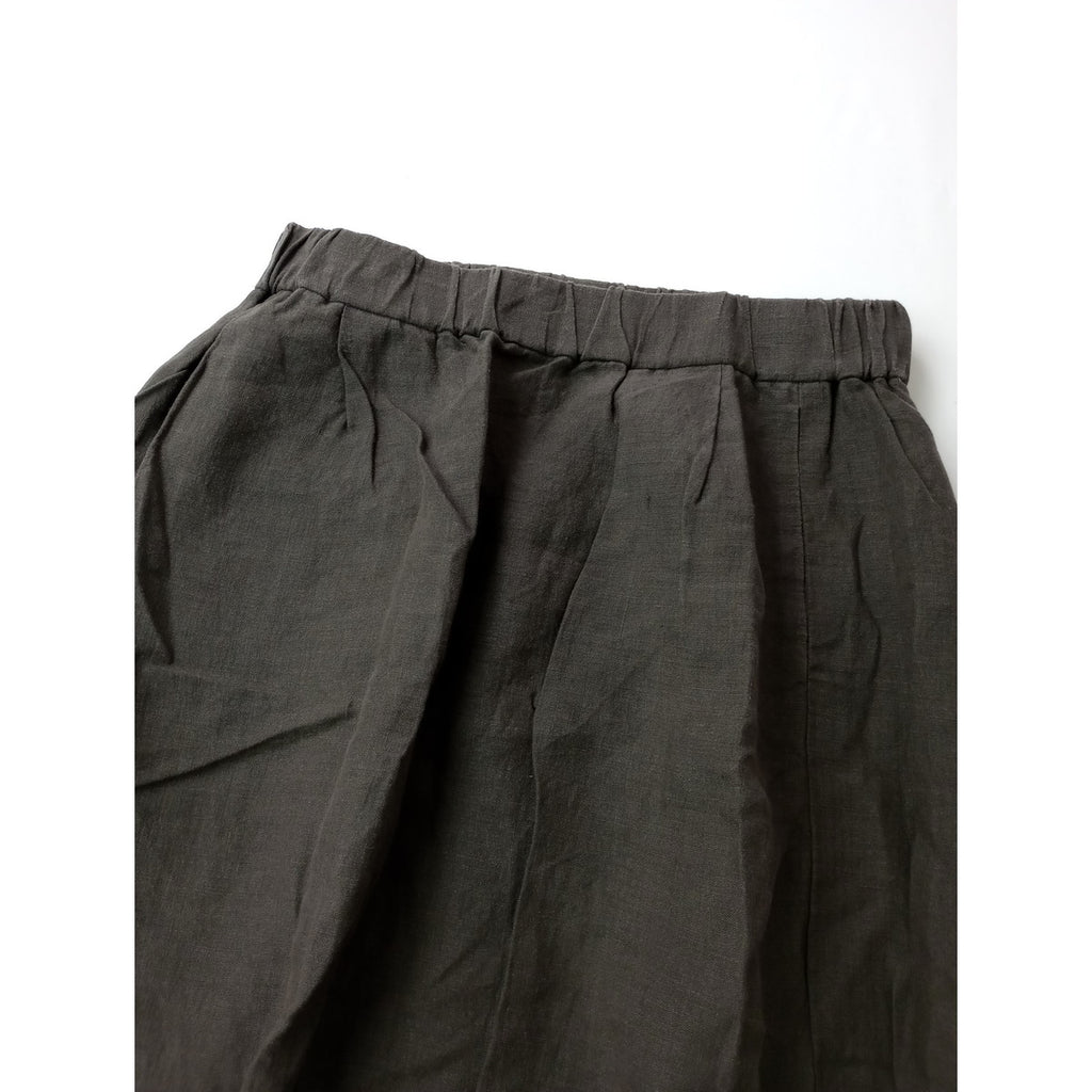 evam eva エヴァムエヴァ sarrouel pants リネン 麻 100％ サルエル パンツ ダークブラウン 【中古】