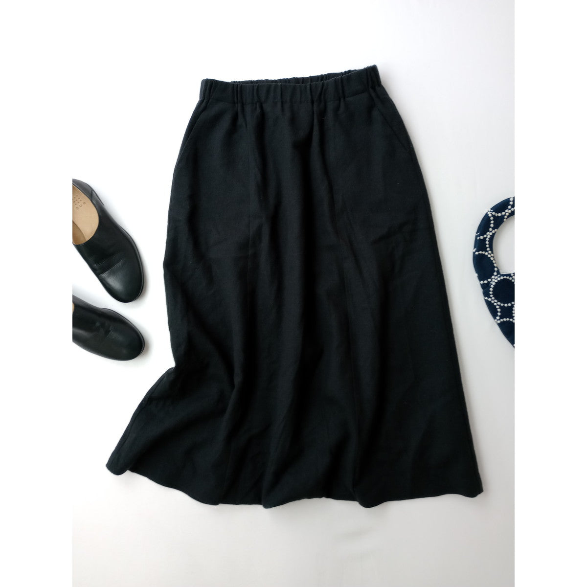 evam eva エヴァムエヴァ wool sarrouel pants ウール 毛 100％ サルエル パンツ 黒 ブラック (5M＋2631)【中古】