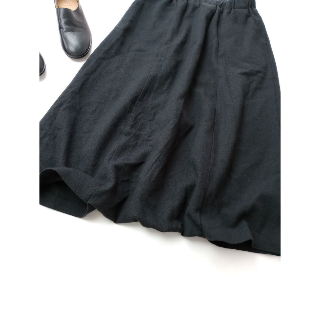 evam eva エヴァムエヴァ wool sarrouel pants ウール 毛 100％ サルエル パンツ 黒 ブラック (5M＋2631)【中古】