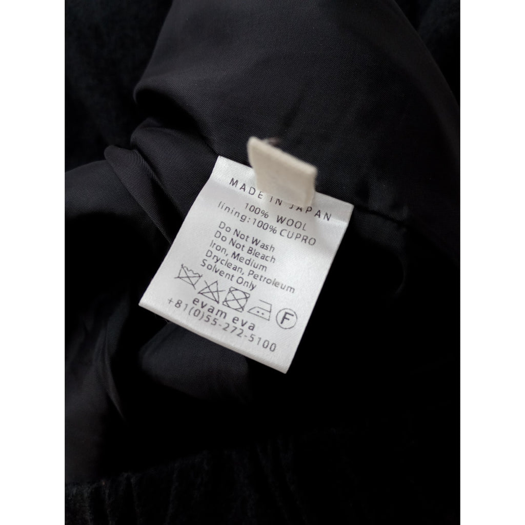 evam eva エヴァムエヴァ wool sarrouel pants ウール 毛 100％ サルエル パンツ 黒 ブラック (5M＋2631)【中古】
