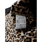 Traditional Weatherwear トラディショナルウェザーウェア ARKLEY EX.SLOBE レオパード キルティング ノーカラー 中綿 ジャケット 黒 ブラック 38 (6M＋0859)【中古】