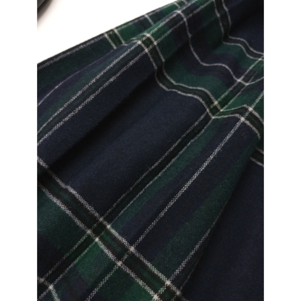 O'NEIL OF DUBLIN オニールオブダブリン ウール プリーツ チェック ロング 巻き スカート キルト グリーン US10  (6M＋0853)【中古】