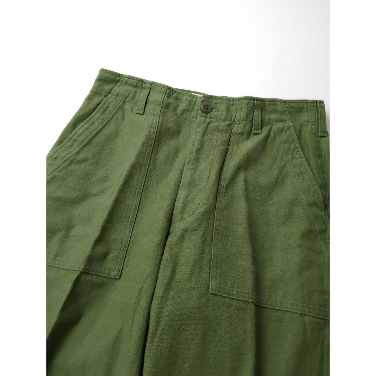 THE Shinzone ザシンゾーン BAKER PANTS コットン 綿 100％ ベイカー パンツ カーキ 38 【中古】