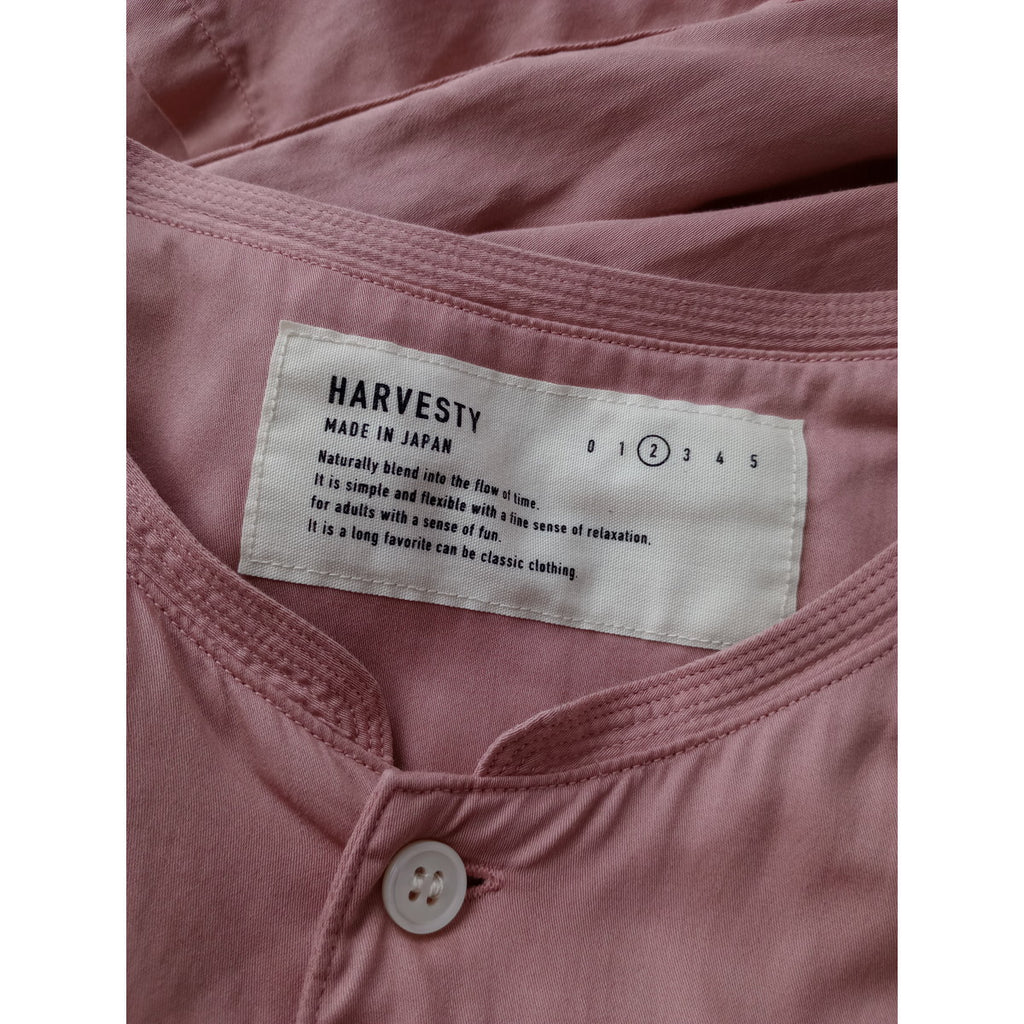 HARVESTY ハーベスティ コットン サテン アトリエ ローブ コート ワンピース ピンク 2 【中古】
