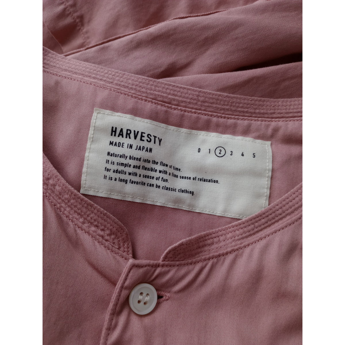 HARVESTY ハーベスティ コットン サテン アトリエ ローブ コート ワンピース ピンク 2 【中古】