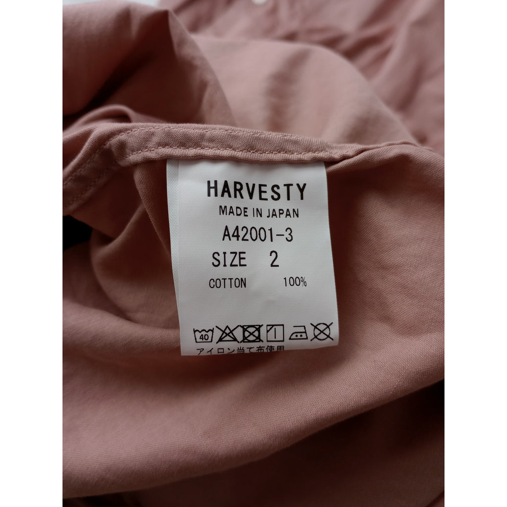 HARVESTY ハーベスティ コットン サテン アトリエ ローブ コート ワンピース ピンク 2 【中古】