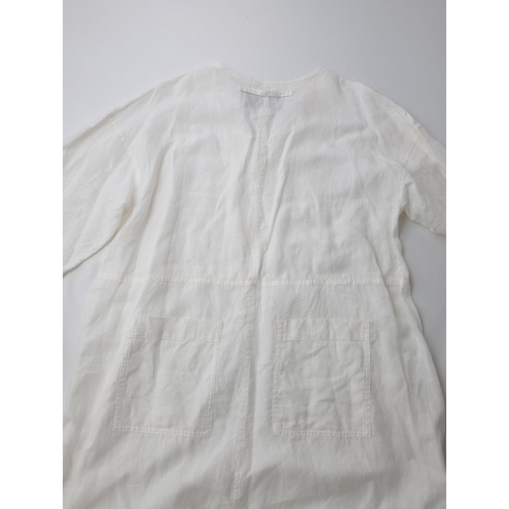 TICCA ティッカ  リネン 麻 100％ ロングワンピース 白  F 【中古】