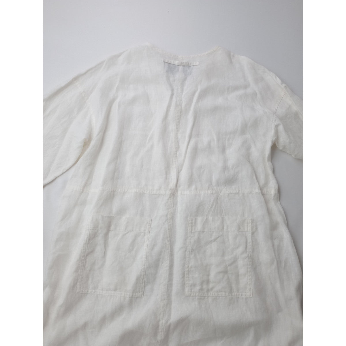 TICCA ティッカ  リネン 麻 100％ ロングワンピース 白  F 【中古】