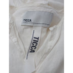 TICCA ティッカ  リネン 麻 100％ ロングワンピース 白  F 【中古】