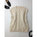 nest Robe ネストローブ  Peruvian wool hand knit cable vest ペルーニット ケーブル編み ベスト アイボリー F  (13M＋0849)【中古】