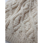 nest Robe ネストローブ  Peruvian wool hand knit cable vest ペルーニット ケーブル編み ベスト アイボリー F  (13M＋0849)【中古】