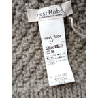 nest Robe ネストローブ  ペルーニット ポップコーン ケーブル ニット  ベスト トップス ハイネック グレージュ (13M＋9322)