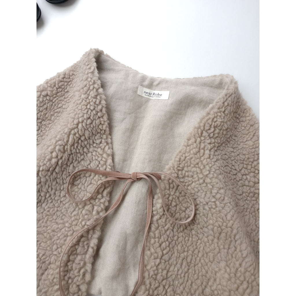 nest Robe ネストローブ wool boa cape collar ウール ボア ケープ カラー ベージュ  (13M＋0828)【中古】