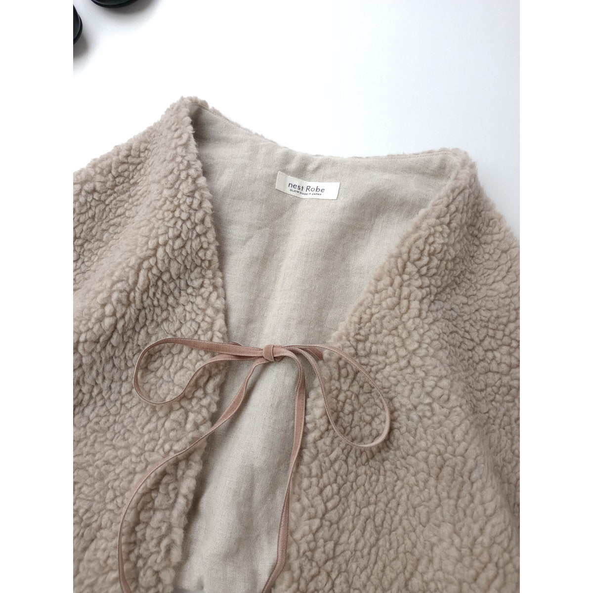 nest Robe ネストローブ wool boa cape collar ウール ボア ケープ カラー ベージュ  (13M＋0828)【中古】