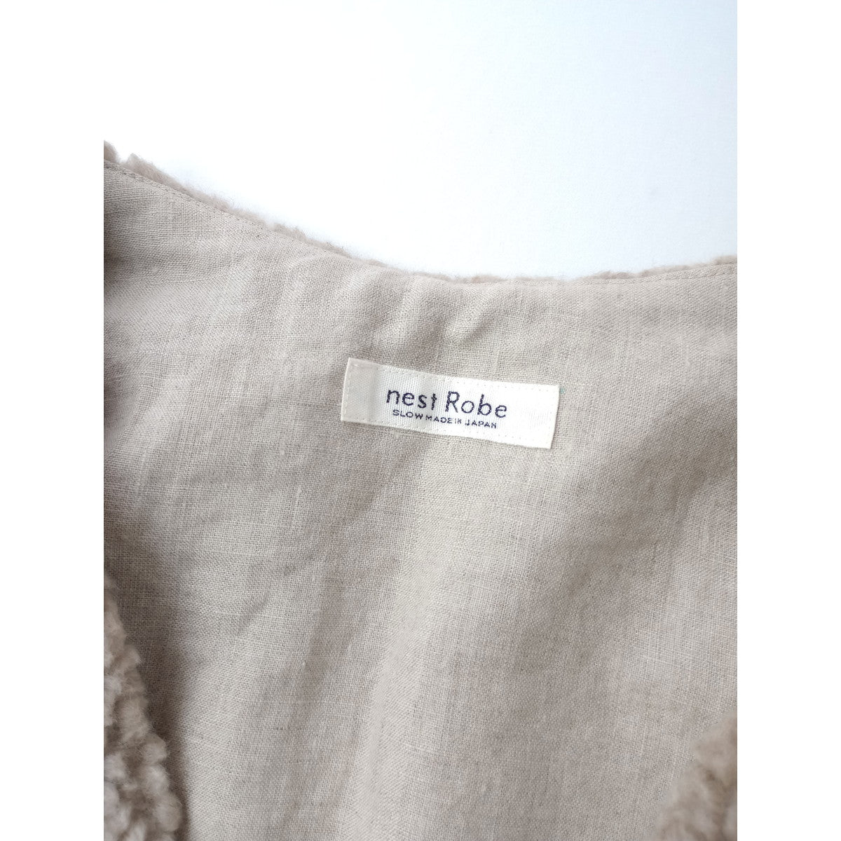 nest Robe ネストローブ wool boa cape collar ウール ボア ケープ カラー ベージュ  (13M＋0828)【中古】