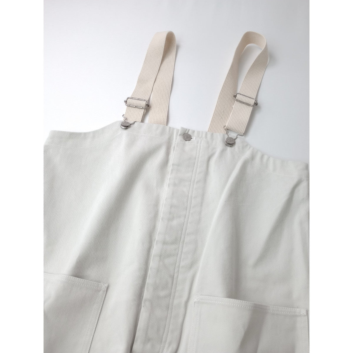 25SS   nest Robe  ネストローブ  コットン ツイル デッキ サロペット  オールインワン  白 アイボリー【中古】