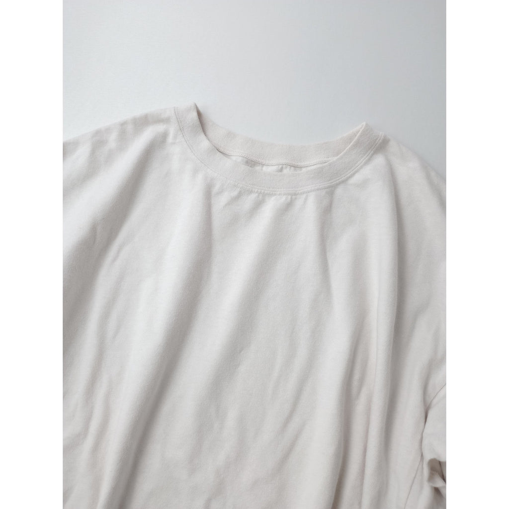 nest Robe ネストローブ 【UpcycleLino】天然染め天竺ラッフルTee フリル 半袖 Tシャツ カットソー トップス 白 F 【中古】