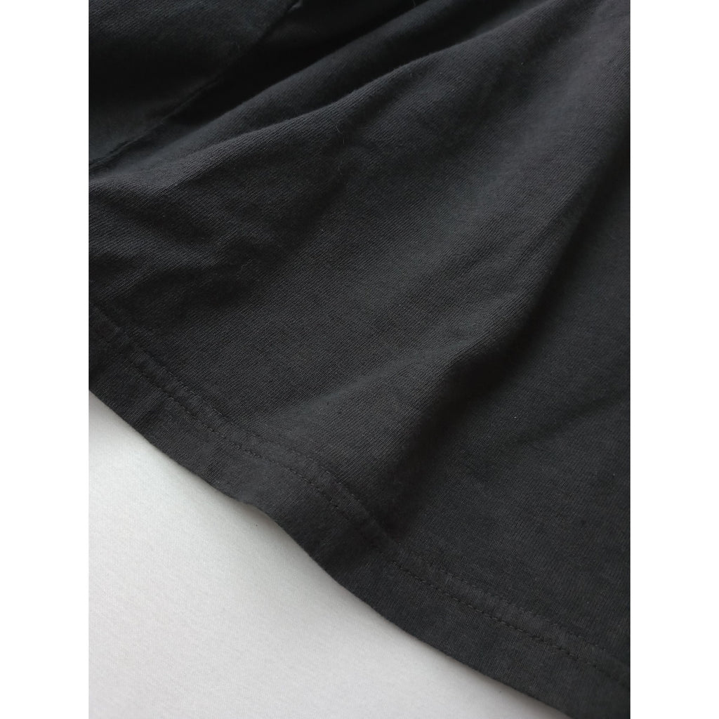 nest Robe ネストローブ 【UpcycleLino】天然染め天竺ラッフルTee フリル 半袖 Tシャツ カットソー トップス  墨黒 【中古】