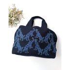 mina perhonen ミナペルホネン wolf ＆ flower パニーニバッグ ネイビー  【中古】