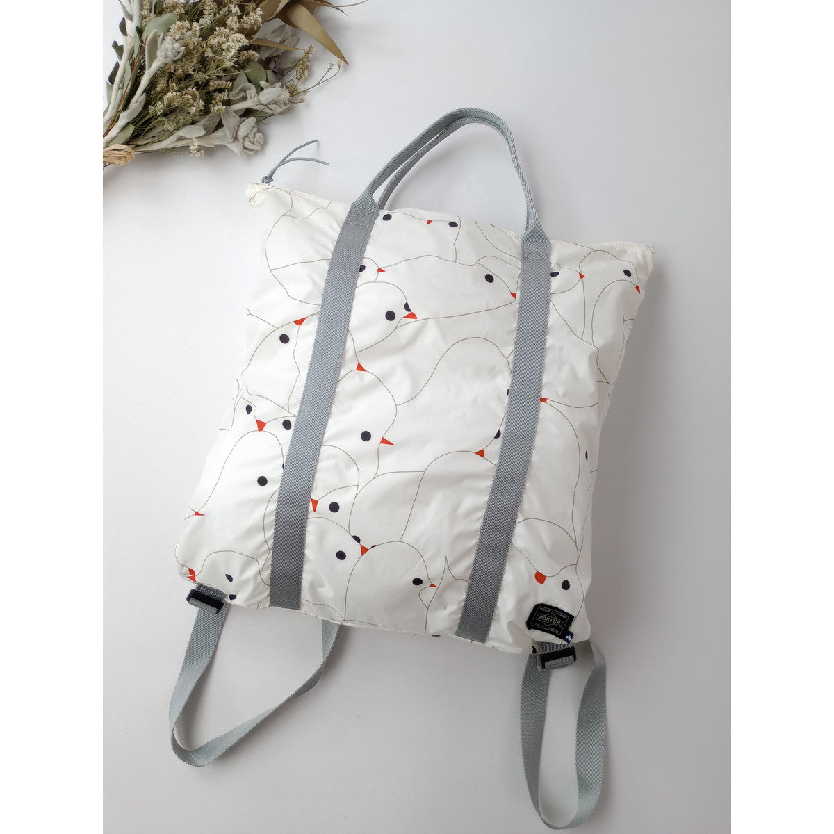 mina perhonen  ミナペルホネン ×  PORTER ポーター 2WAY TOTE BAG seafowl  トートバッグ 【中古】