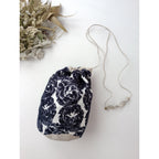 mina perhonen  ミナペルホネン flair drop pochette ドロップ ポシェット バッグ  ネイビー 【中古】