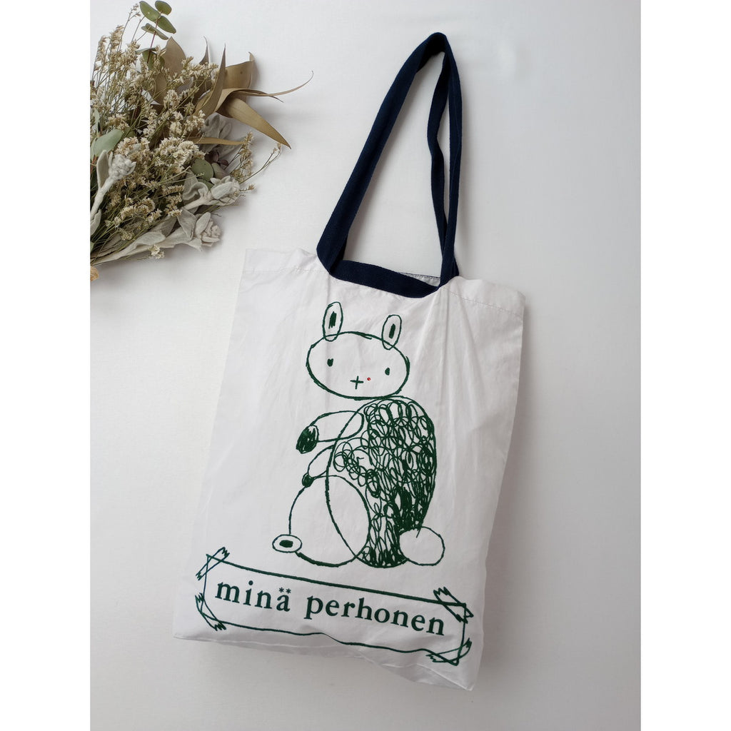 mina perhonen  ミナペルホネン  ワンマイル   バッグ シルクコットン 白   【中古】