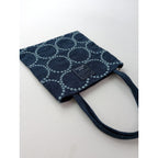 mina perhonen  ミナペルホネン タンバリン tambourine mini bag タンバリン ミニ バッグ ネイビー 【中古】