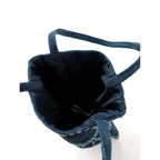 mina perhonen  ミナペルホネン タンバリン tambourine mini bag タンバリン ミニ バッグ ネイビー 【中古】