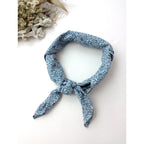 TOUJOURS トゥジュー Bandanna  Scarf 小花柄 スカーフ ブルー 【中古】