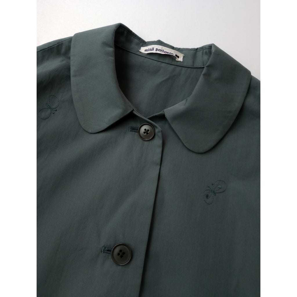 24SS  mina perhonen ミナペルホネン choucho ステンカラー ジャケット カーキ 【中古】