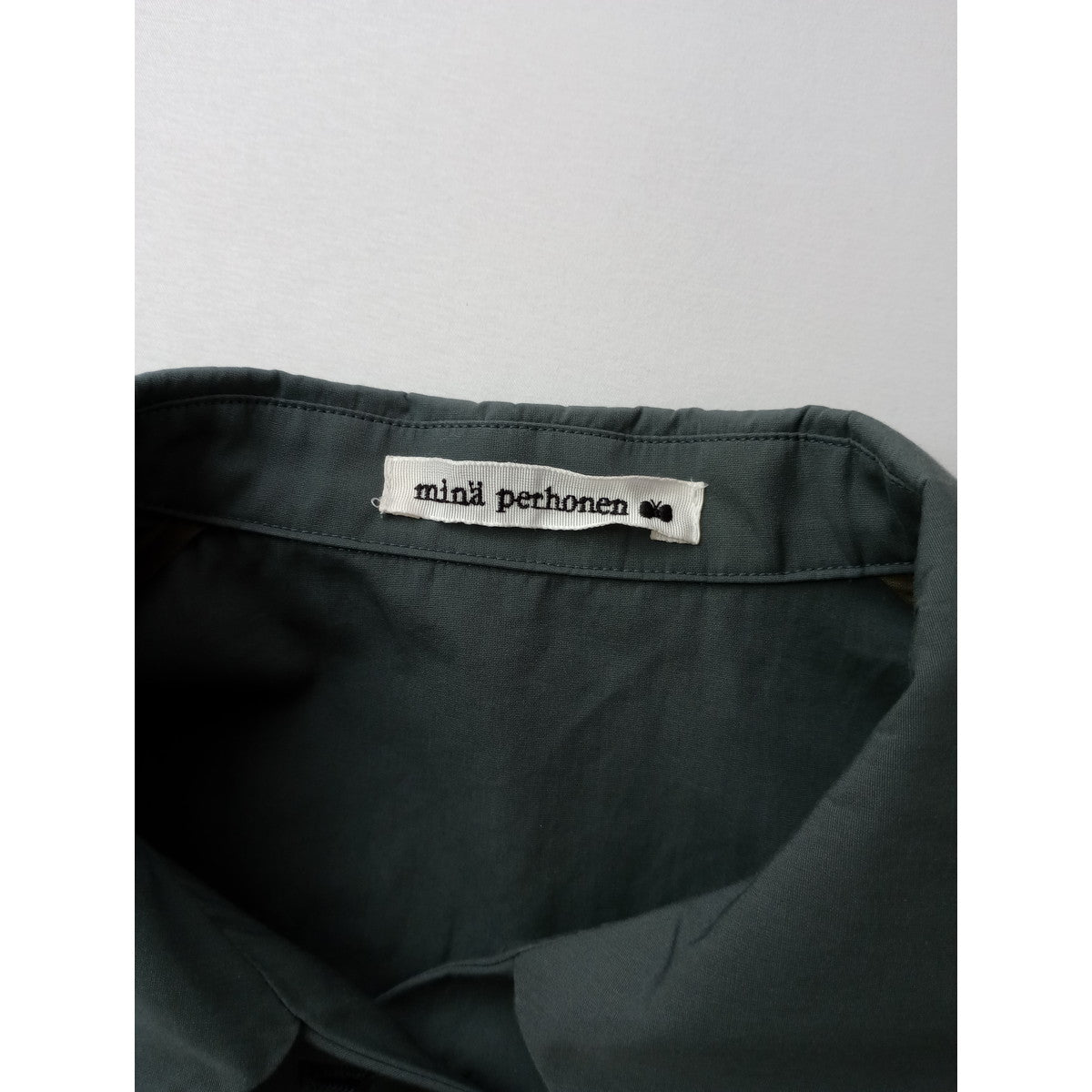 24SS  mina perhonen ミナペルホネン choucho ステンカラー ジャケット カーキ 【中古】