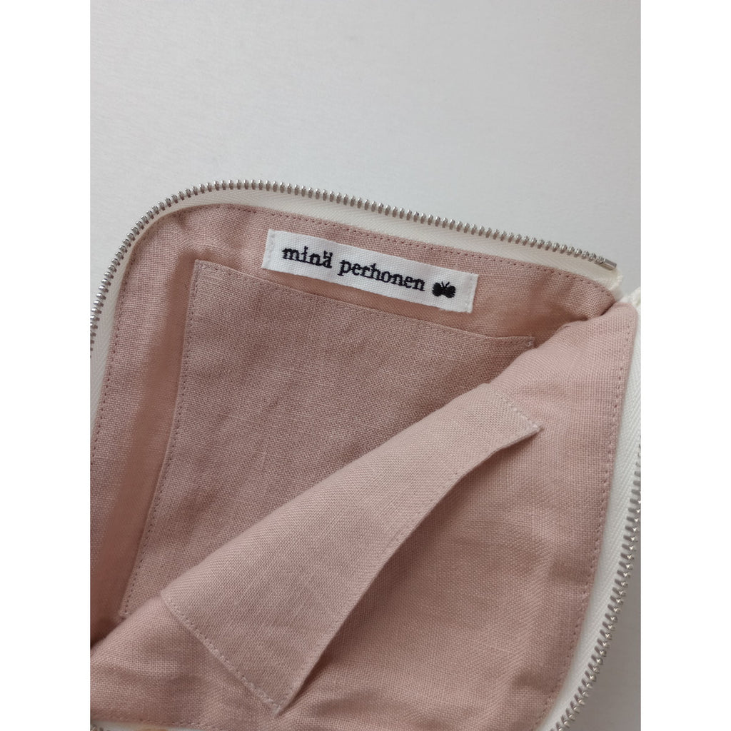 mina perhonen ミナペルホネソtrippie pomppia ポーチ 白 【中古】