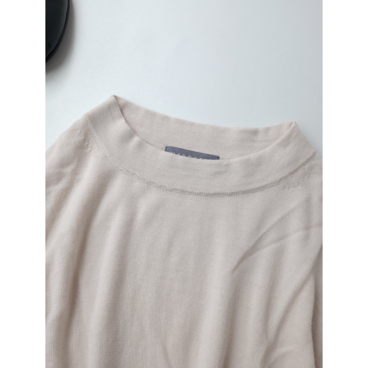 24AW MARGARET HOWELL マーガレット・ハウエル FINE WOOL 長袖  ニット トップス  ライトピンク 2【中古】
