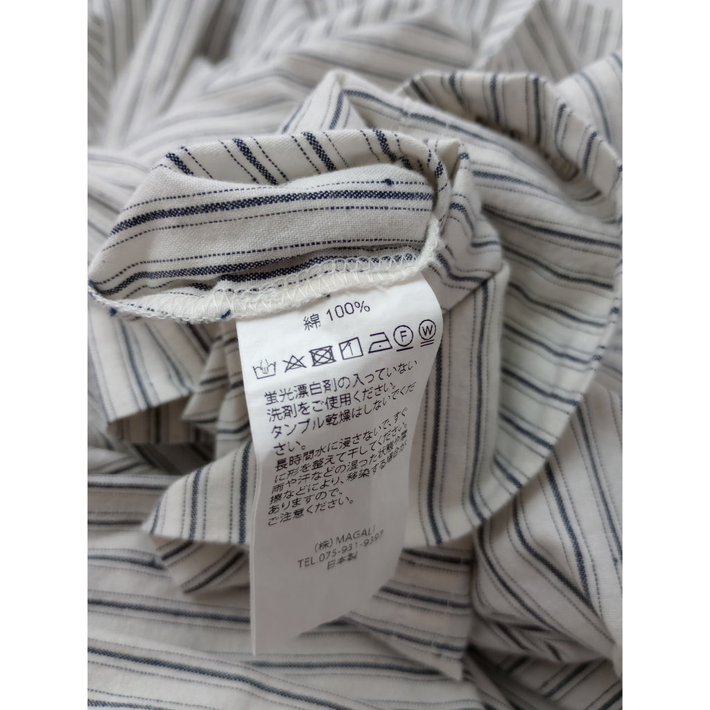 MAGALI マガリ ストライプ ロング スカート  白 【中古】