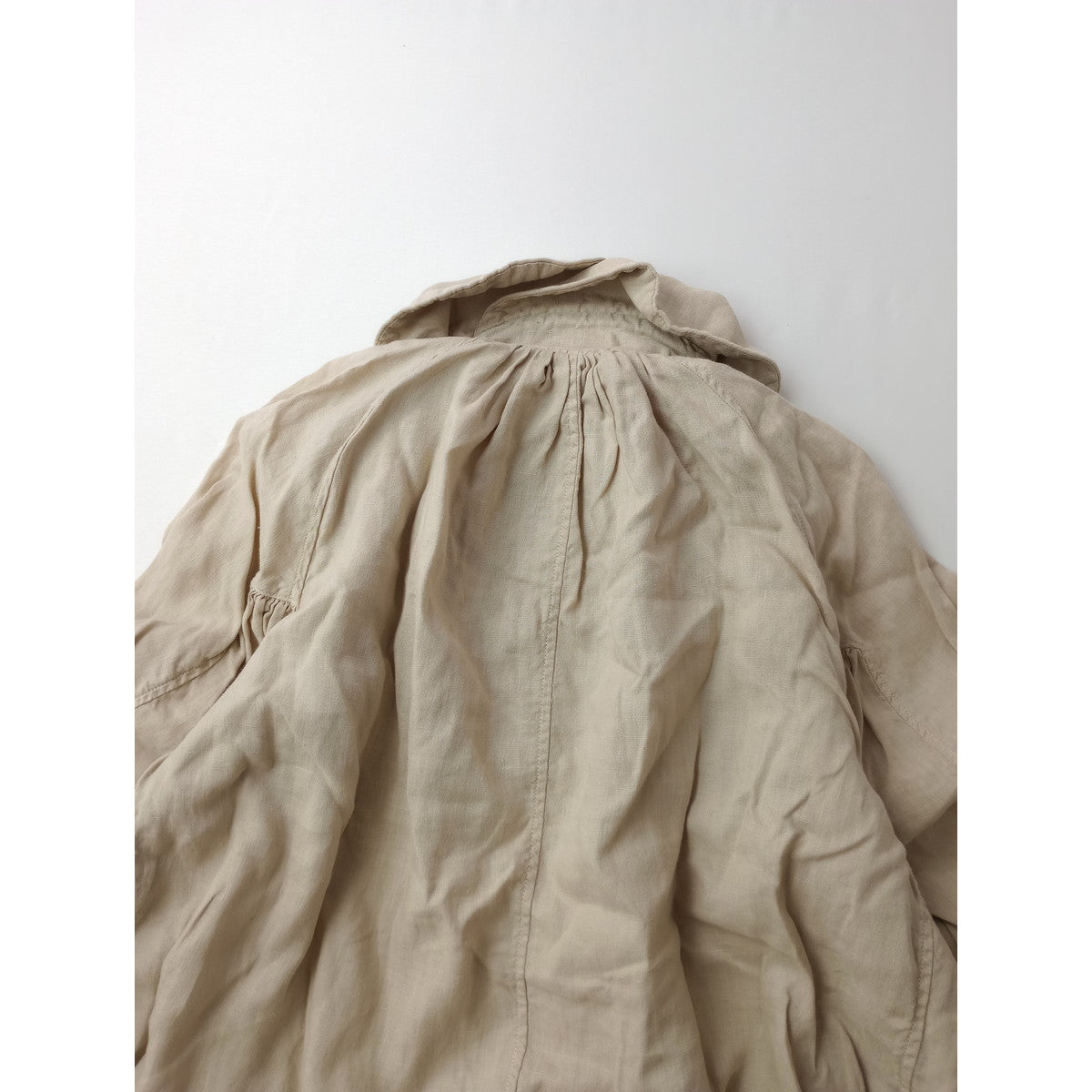 KAPITAL キャピタル ソフトリネンフィッシャーマンズラグランワンピース ライトベージュ XS  【中古】