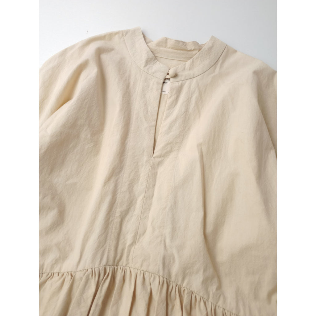 MAGALI マガリ ロング ドレス ワンピース コットン 綿 100％ クリームイエロー 【中古】