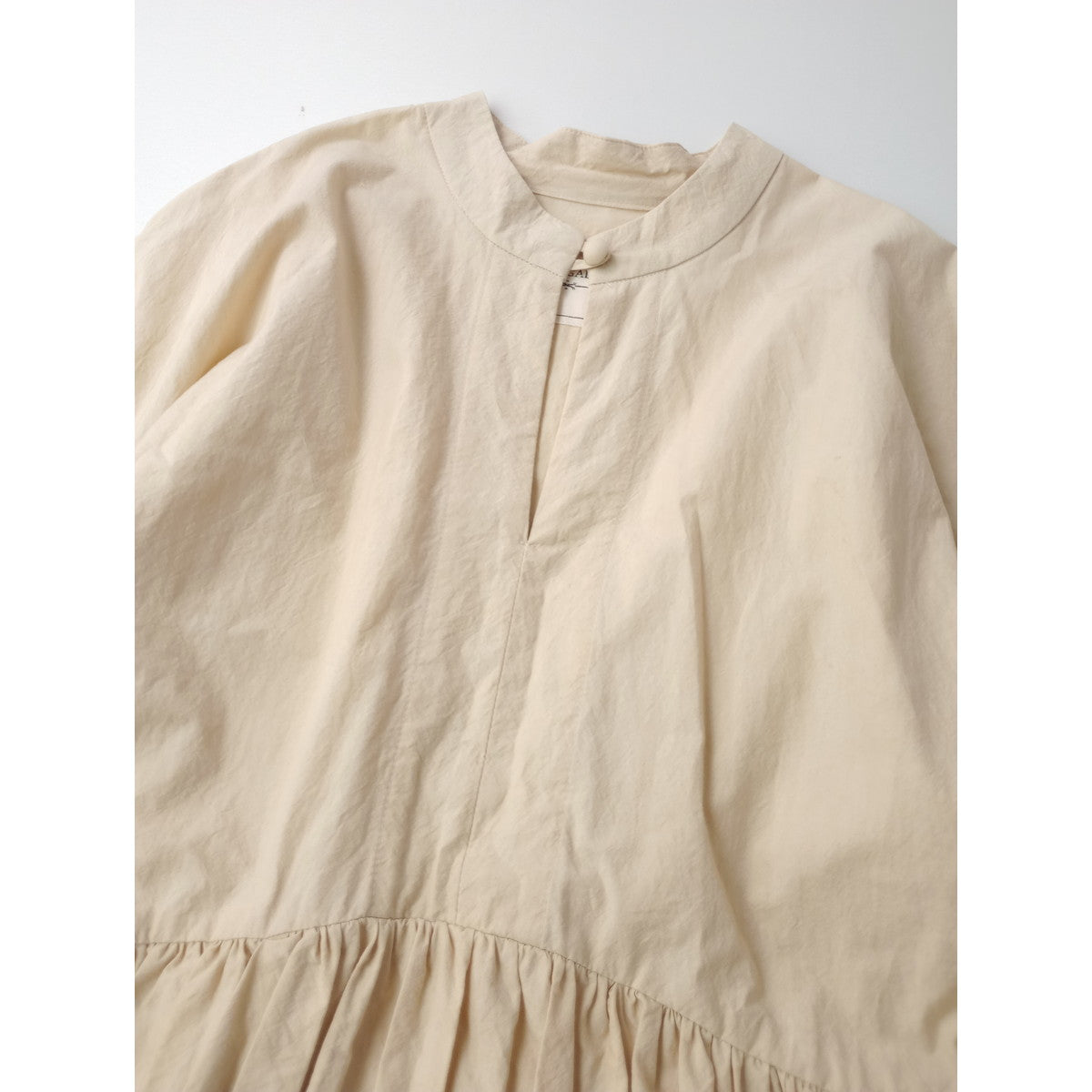 MAGALI マガリ ロング ドレス ワンピース コットン 綿 100％ クリームイエロー 【中古】