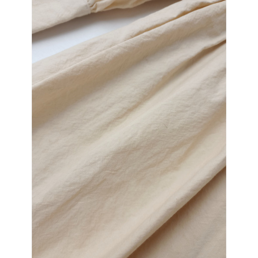 MAGALI マガリ ロング ドレス ワンピース コットン 綿 100％ クリームイエロー 【中古】