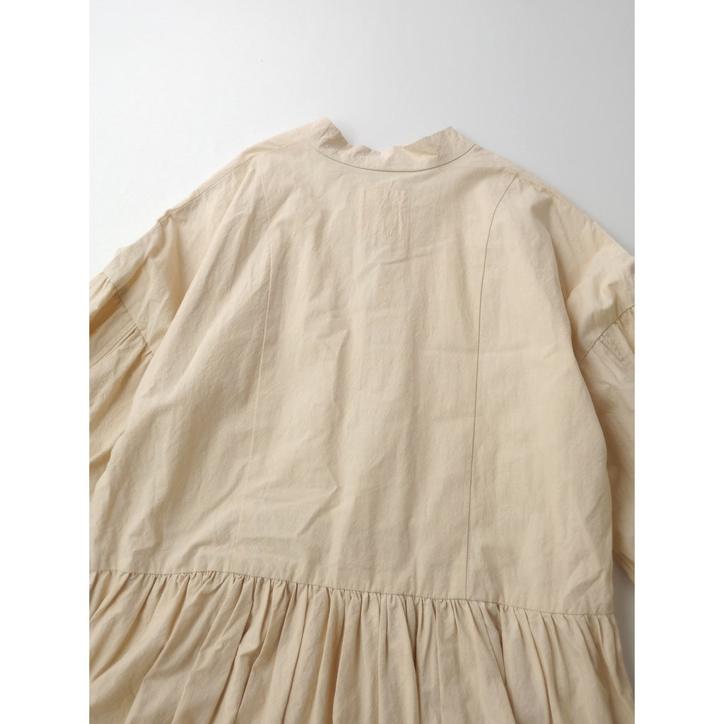 MAGALI マガリ ロング ドレス ワンピース コットン 綿 100％ クリームイエロー 【中古】