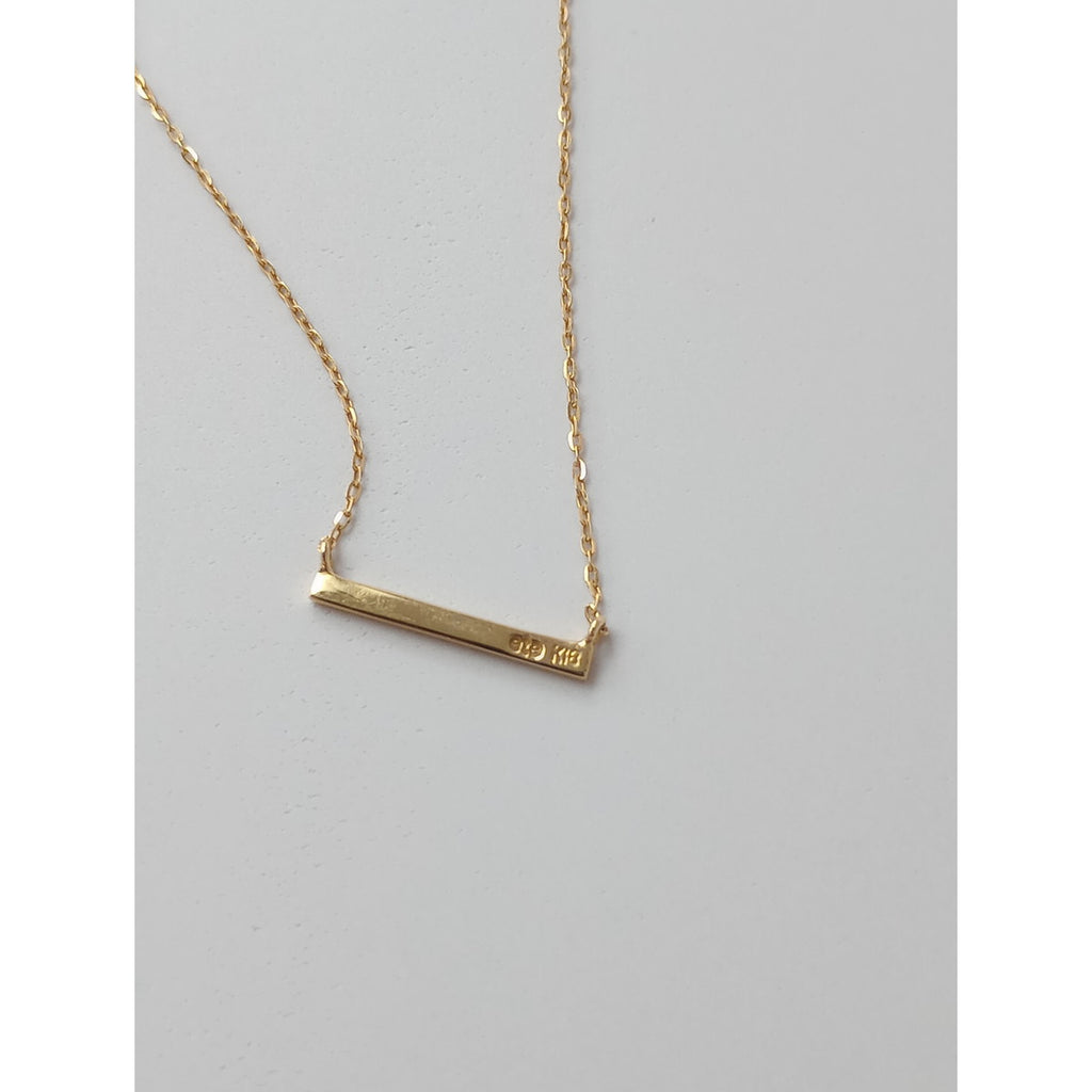 ete エテ  レイヤーバー K18 ネックレス  ゴールド  アクセサリー 【中古】